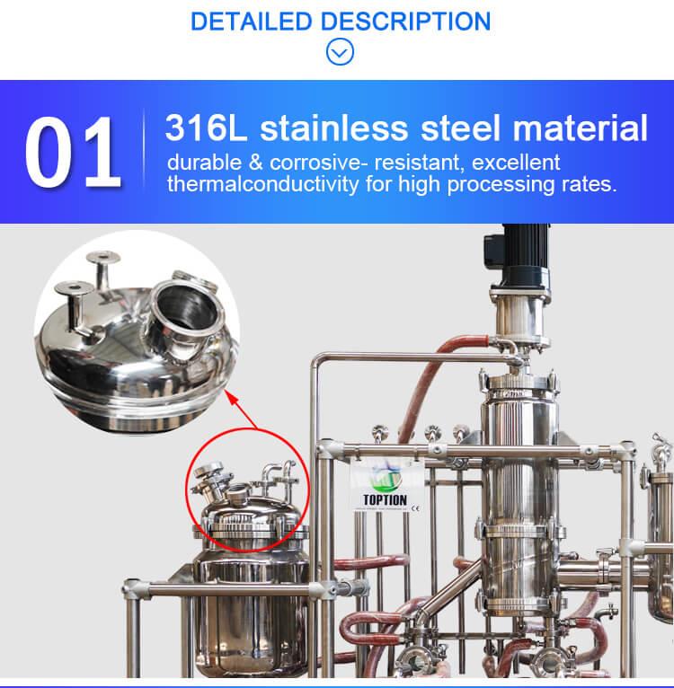 short path molecular distillation unit